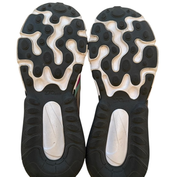 Nike Air Max 270 Sneakers - React Run Girls Size 6Y Gray, Green, Purple, Yellow - Picture 11 of 14